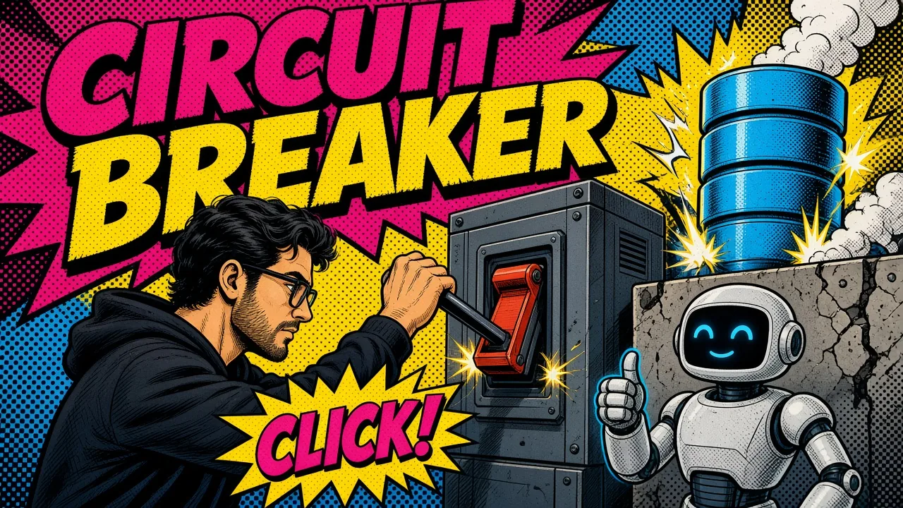 Circuit breakers wrapping AI service calls to prevent cascading failures