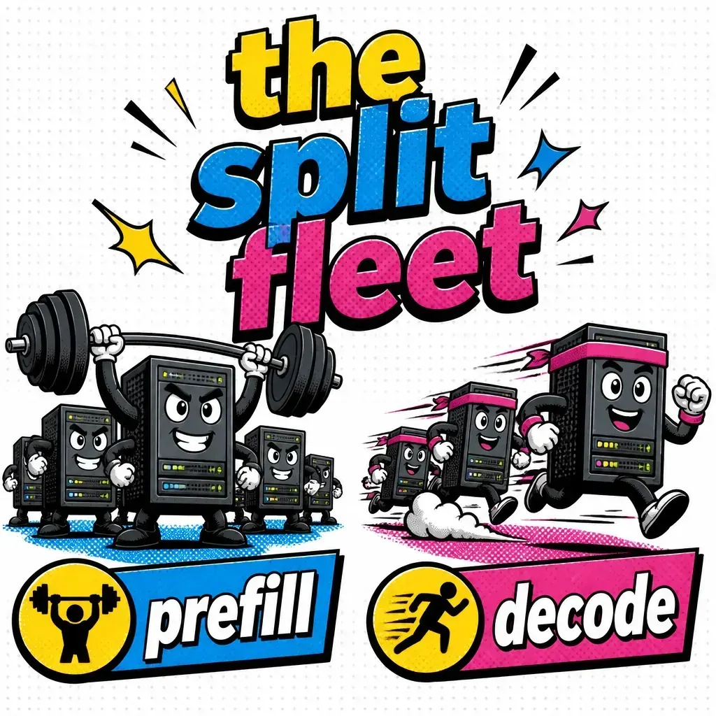 Prefill pool vs decode pool — disaggregated GPU fleet