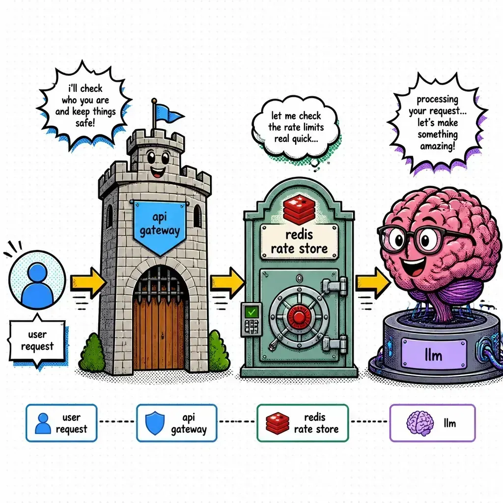 Hierarchical rate-limit architecture — global, tenant, user buckets