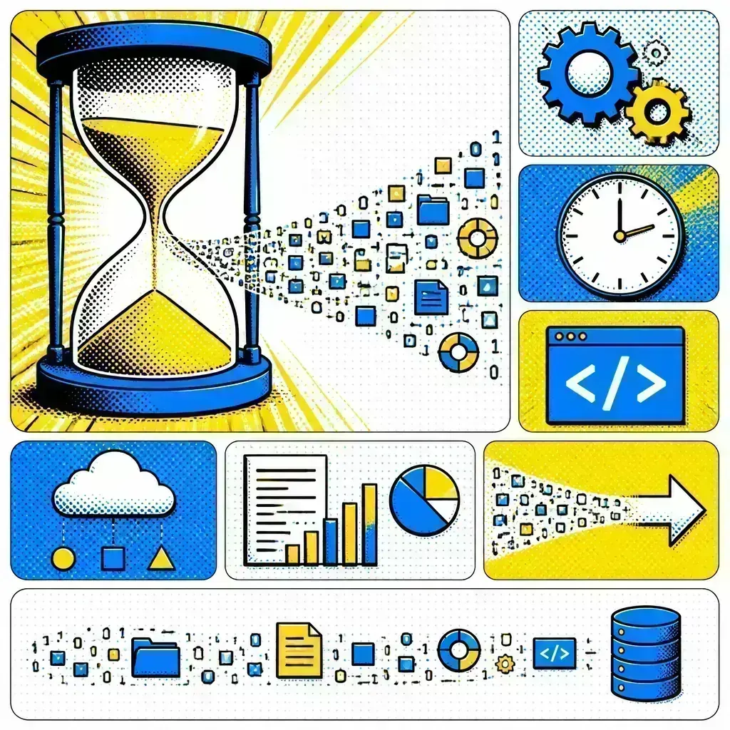 An hourglass regulating a stream of data packets
