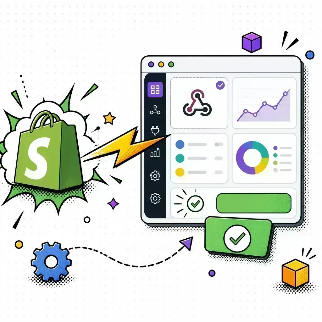 Shopify webhook delivery feeding a SaaS dashboard integration